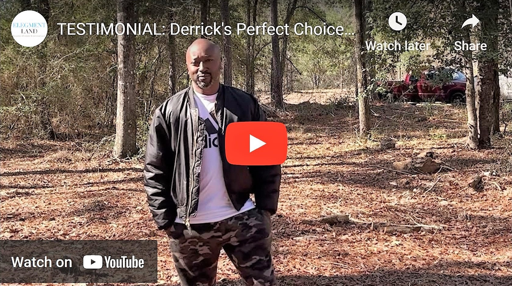 Testimonial Derrick Purchase RV Lot from Elegment Land